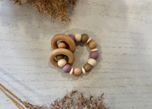 Load image into Gallery viewer, Teether With Mini Wooden Rings