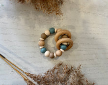 Load image into Gallery viewer, Teether With Mini Wooden Rings