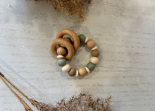 Load image into Gallery viewer, Teether With Mini Wooden Rings