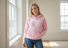 Load image into Gallery viewer, Adult Jesus Loves Me Hoodie