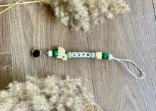 Load image into Gallery viewer, Name Soother Clip - Silicone Letters & Metal Clip