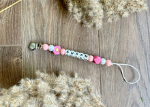 Load image into Gallery viewer, Name Soother Clip - Silicone Letters & Metal Clip