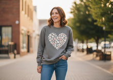 Load image into Gallery viewer, Floral Heart Sweater