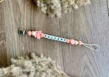 Load image into Gallery viewer, Name Soother Clip - Silicone Letters & Metal Clip