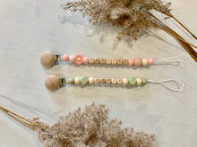 Load image into Gallery viewer, Name Soother Clip - Wooden Letters & Wooden Clip