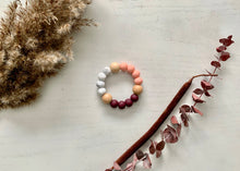 Load image into Gallery viewer, Silicone Teether with Wooden Beads
