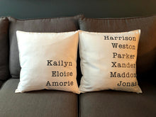 Load image into Gallery viewer, Names Pillow