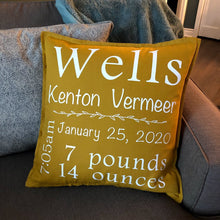 Load image into Gallery viewer, Collage Baby Name Pillow
