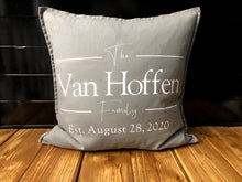 Load image into Gallery viewer, Last Name Pillow