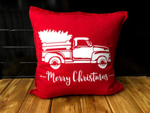Load image into Gallery viewer, Merry Christmas Truck Pillow