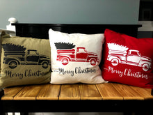Load image into Gallery viewer, Merry Christmas Truck Pillow