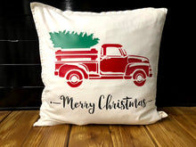 Load image into Gallery viewer, Merry Christmas Truck Pillow