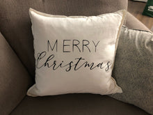 Load image into Gallery viewer, Cursive Merry Christmas Pillow