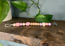 Load image into Gallery viewer, Name Soother Clip - Wooden Letters & Metal Clip
