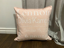 Load image into Gallery viewer, Collage Baby Name Pillow