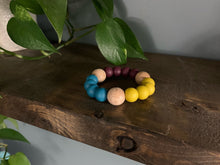 Load image into Gallery viewer, Silicone Teether with Wooden Beads