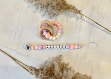 Load image into Gallery viewer, Name Soother Clip and Teether Set