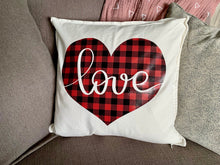 Load image into Gallery viewer, Plaid Love Pillow