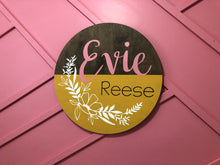 Load image into Gallery viewer, Baby Name Floral Sign