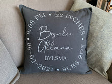 Load image into Gallery viewer, Round Baby Name Pillow