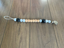 Load image into Gallery viewer, Name Soother Clip - Wooden Letters & Metal Clip