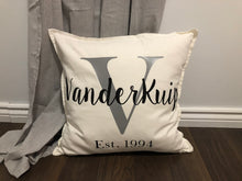 Load image into Gallery viewer, Last Name Pillow 2 Colours