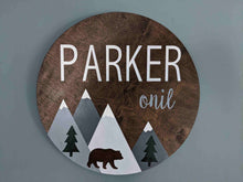 Load image into Gallery viewer, Baby Name Mountain Sign
