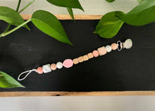 Load image into Gallery viewer, Name Soother Clip - Wooden Letters & Metal Clip