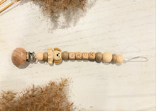 Load image into Gallery viewer, Name Soother Clip - Wooden Letters &amp; Wooden Clip
