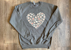 Floral Heart Sweater