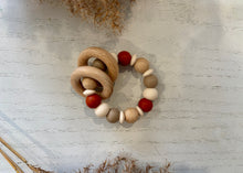 Load image into Gallery viewer, Teether With Mini Wooden Rings
