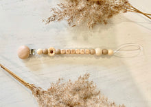 Load image into Gallery viewer, Name Soother Clip - Wooden Letters &amp; Wooden Clip
