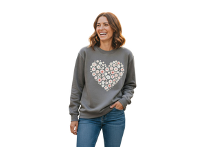 Floral Heart Sweater