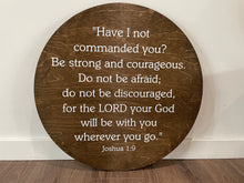 Load image into Gallery viewer, Round Bible Verse Sign
