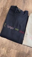 Load and play video in Gallery viewer, I Love Mom &amp; Dad Embroidered Sweater
