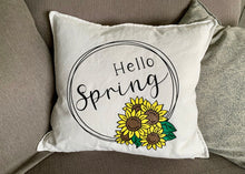 Load image into Gallery viewer, Hello Spring Sunflower Pillow
