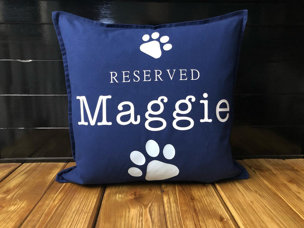 Reserved Dog Name Pillow