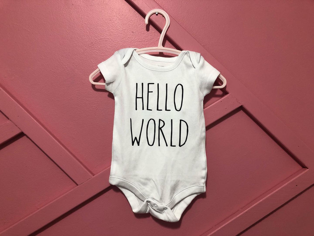 Hello World Baby Onesie