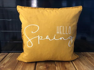 HELLO Spring Pillow