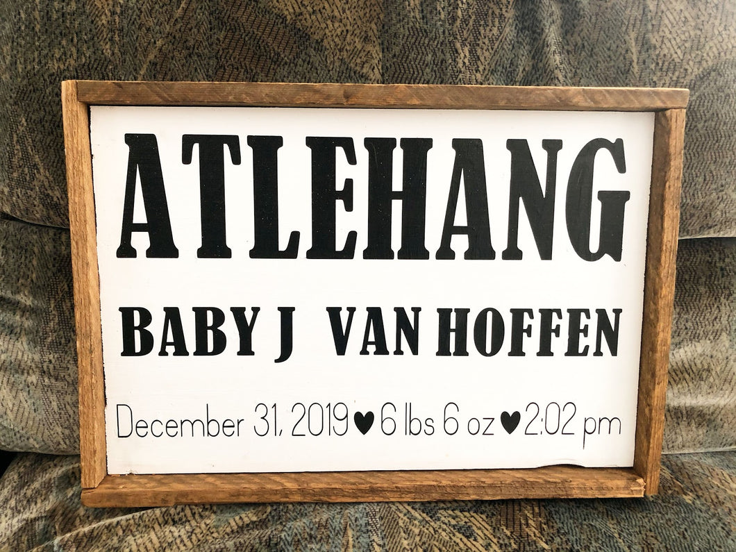 Bold Baby Name Sign