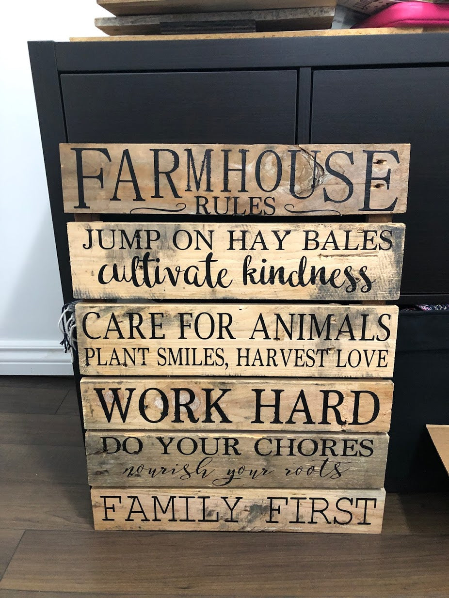 Farmhouse Rules Sign