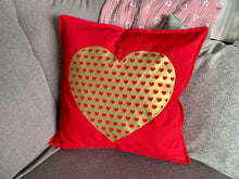 Load image into Gallery viewer, Gold Heart Pillow
