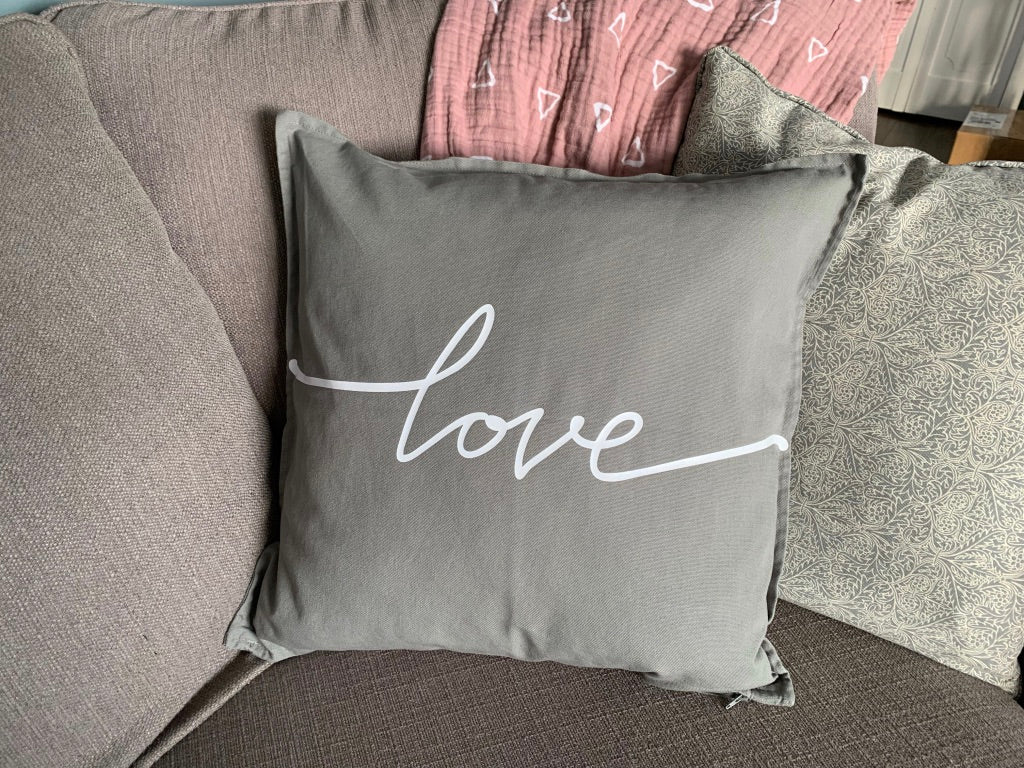 Love Cursive Pillow