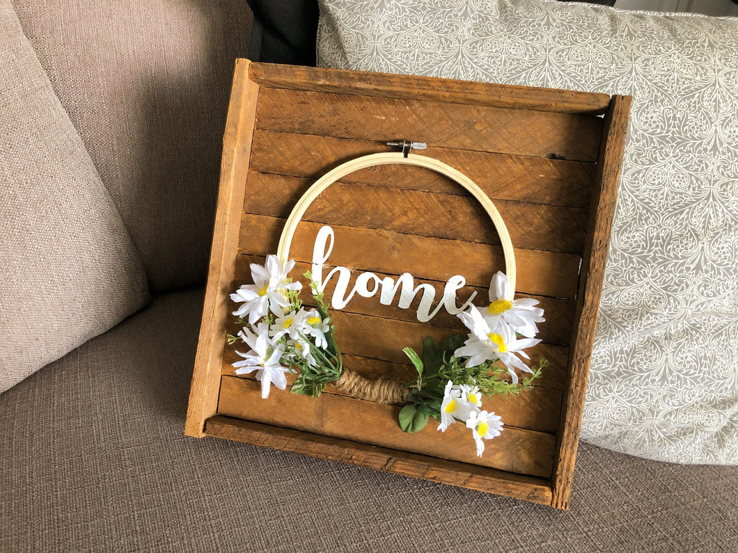 Embroidery Hoop Home Sign