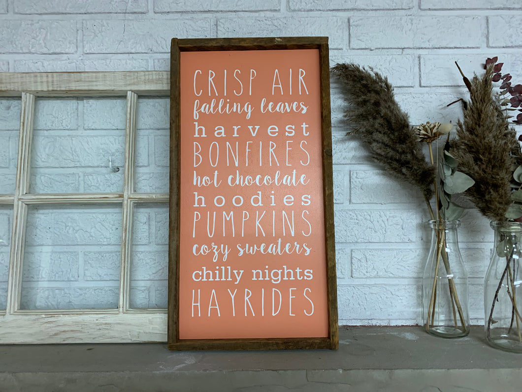 Fall Words Sign