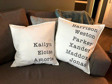 Load image into Gallery viewer, Names Pillow
