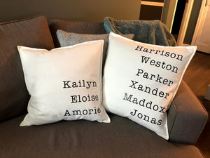Names Pillow