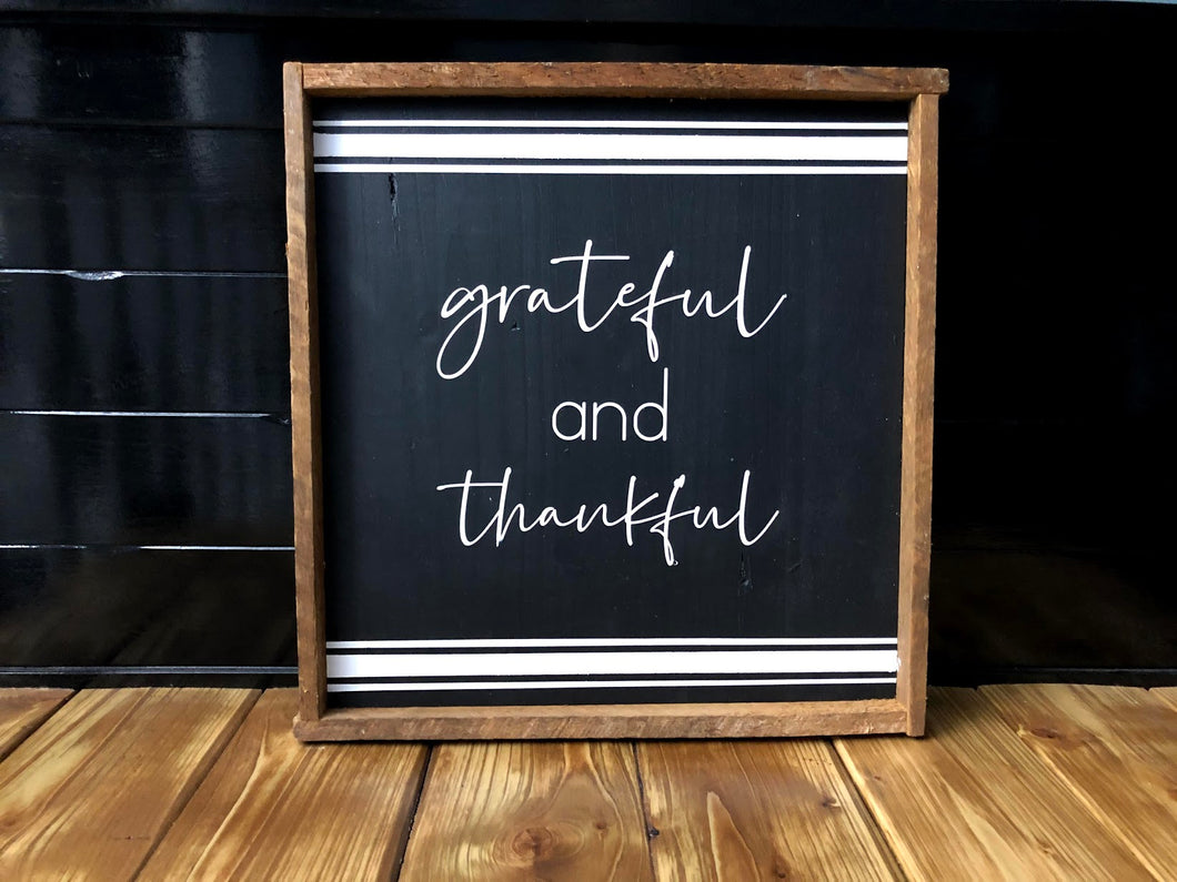 Grateful & Thankful Sign