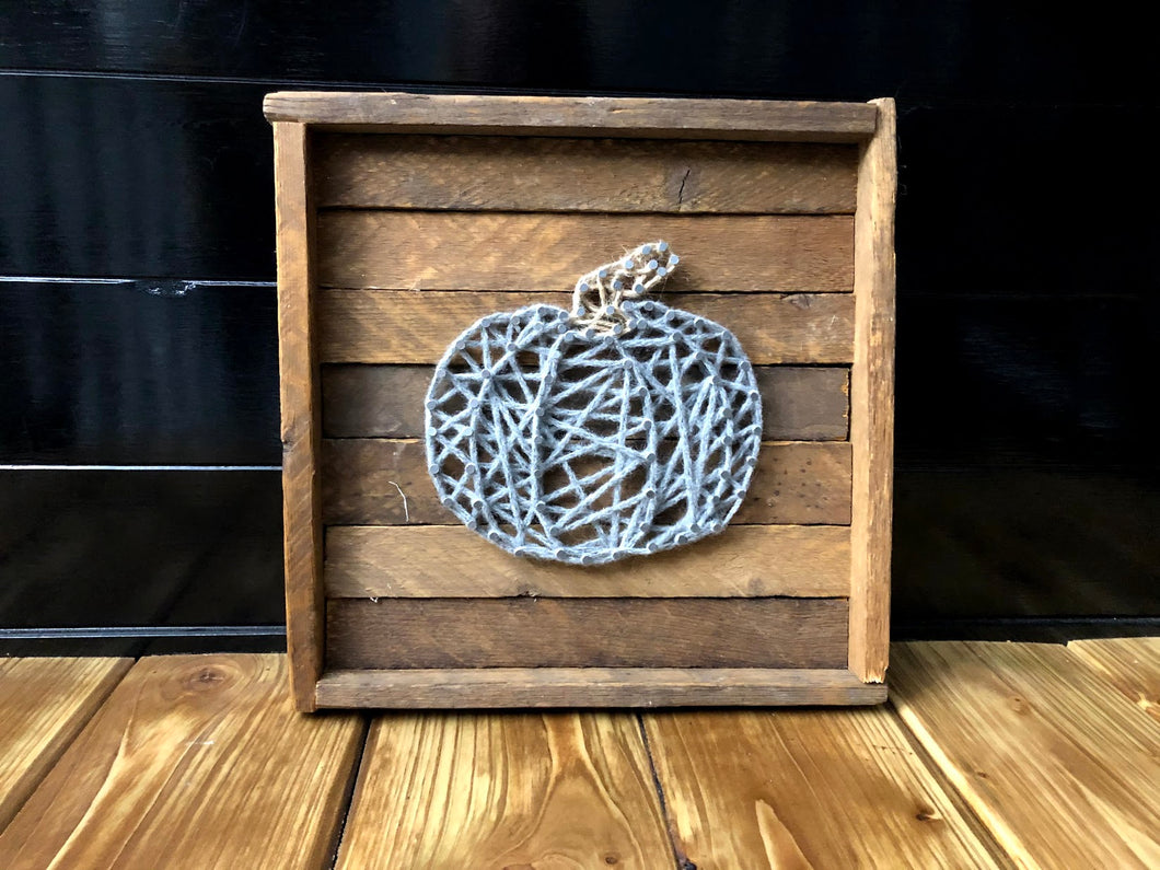 Pumpkin String Art Sign