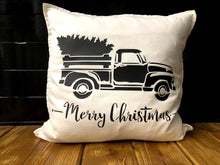Load image into Gallery viewer, Merry Christmas Truck Pillow

